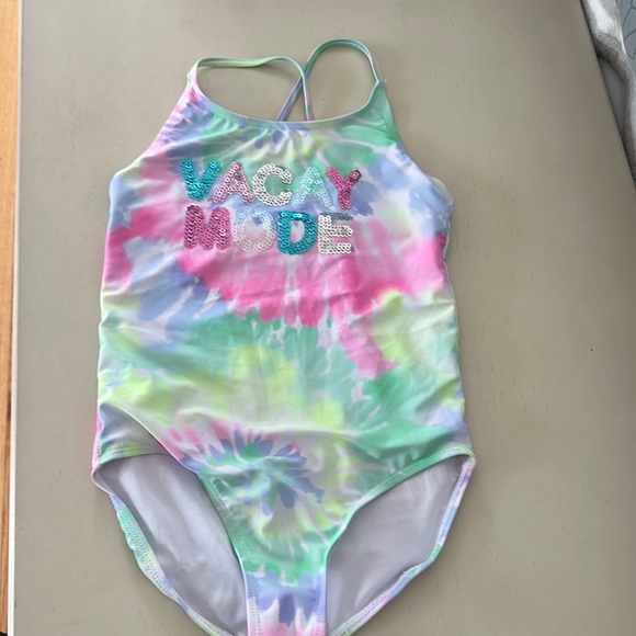 Tankini Swimsuit Girls Limited Too One Piece Tie Dye Swim Suit